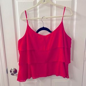 Bright pink tiered tank